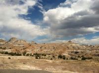Landscape of mountains in Chaco Canyon