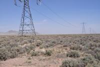 The existing transmission line in Utah's West Desert. Photo by SWCA. 