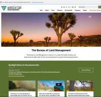 BLM.gov homepage on the new site.