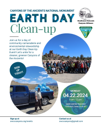 Join us for an Earth Day roadside cleanup at Canyons of the Ancients NM!