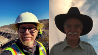 Collage of two geologists