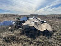 Pile of garbage dumped on public lands