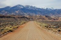 Road into the Henry Mountains. Photo by Kelly Rigby/BLM Utah