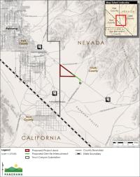 Map of Rough Hat Clark solar project area