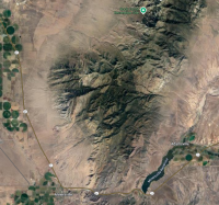 Aerial photo depict the general area in the Mineral Range Mountains where the wild horses were discovered.