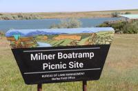 a sign for the Milner Boatramp