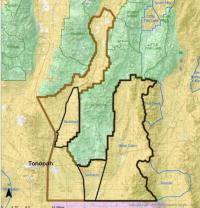 A graphic depicts where Tonopah Nevada is, in relation to the Stone Mountain Complex.