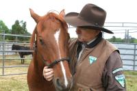 BLM official Cary Frost and Willy the horse