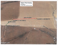 Aerial view of the proposed Taylor Flat Airstrip location.