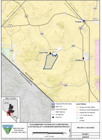 A map depicts the location of the Clayton Valley Lithium Exploration project.
