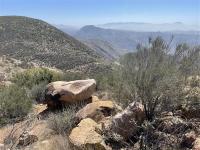 View of rolling desert hills at the border near Otay Mountain Wilderness.