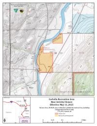 Map of area closure for bear activity