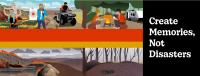 Graphic showing fire prevention safety. BLM.