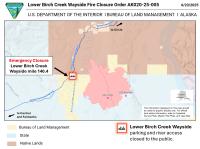 image of the map of the Lower Birch Creek Wayside and the turtle fire. 