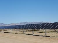 A solar array in the desert