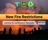 Fire restriction announcement banner
