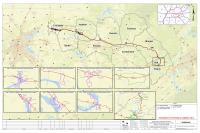 map showing locations of right of ways required for enbridge pipeline