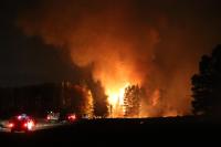 Giant wildfire in the Wyoming