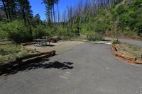 One of the refurbished camp sites at the Lone Pine Group Campground