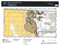 a graphic of a map showing where in the BLM White River Field Office is under emergency closure due to a fire