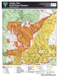 Map of land closure near Derby Fire in Garfield and Eagle counties