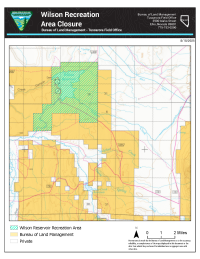 A map depicts the Wilson Recreation area closure area.