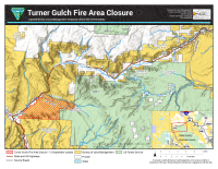 Map of BLM-managed public lands near Gateway, Colorado, that remain closed while crews continue repair work after Turner Gulch Fire.
