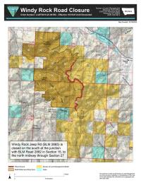 Road Closure area, aerial map