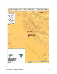 Map showing location of Little Boulder Well in Lincoln County.