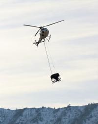 Helicopter seeding native plants