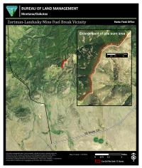 Vicinity map of the Zortman-Landusky fuels treatment area in Phillips County, Montana. 