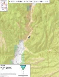 Map showing location of Eagle Valley Resort Community Pit in Ursine, Lincoln County, Nevada.