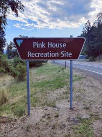 Sign for Pink House Recreation Site