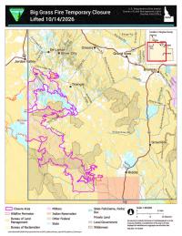 Image of map of Big Grass Fire perimeter