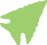 Green and white icon of an arrowhead
