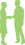 Man and woman handshake icon