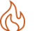Line drawing glyph of a fire