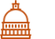 Line drawing glyph of a capitol rotunda