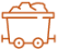 orange coal mining cart icon