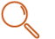 orange magnifying glass icon