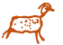 orange animal petroglyph icon