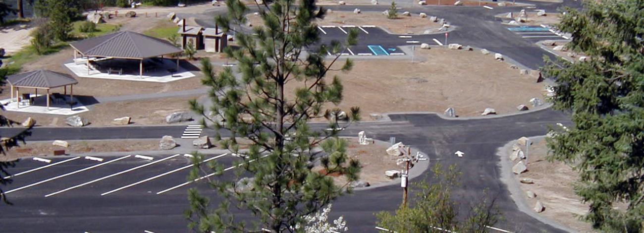 Aerial photo of Pink House Recreation Site