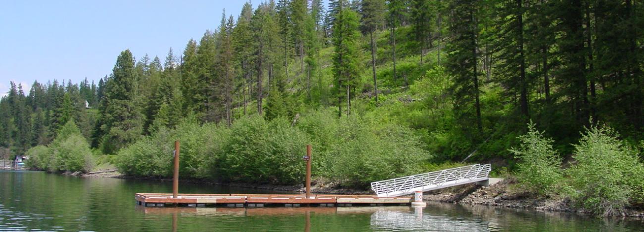 Image of boat dock on lake