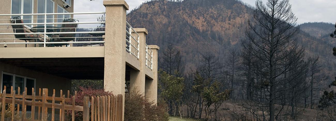 Defensible space protects homes in the wildlands.