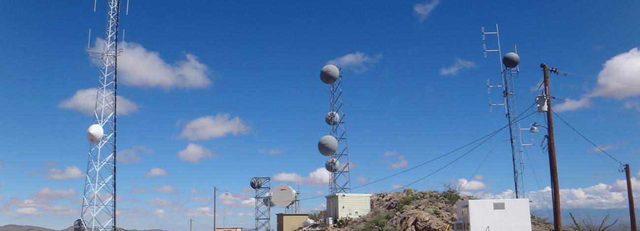 A typical communication site setup in BLM California
