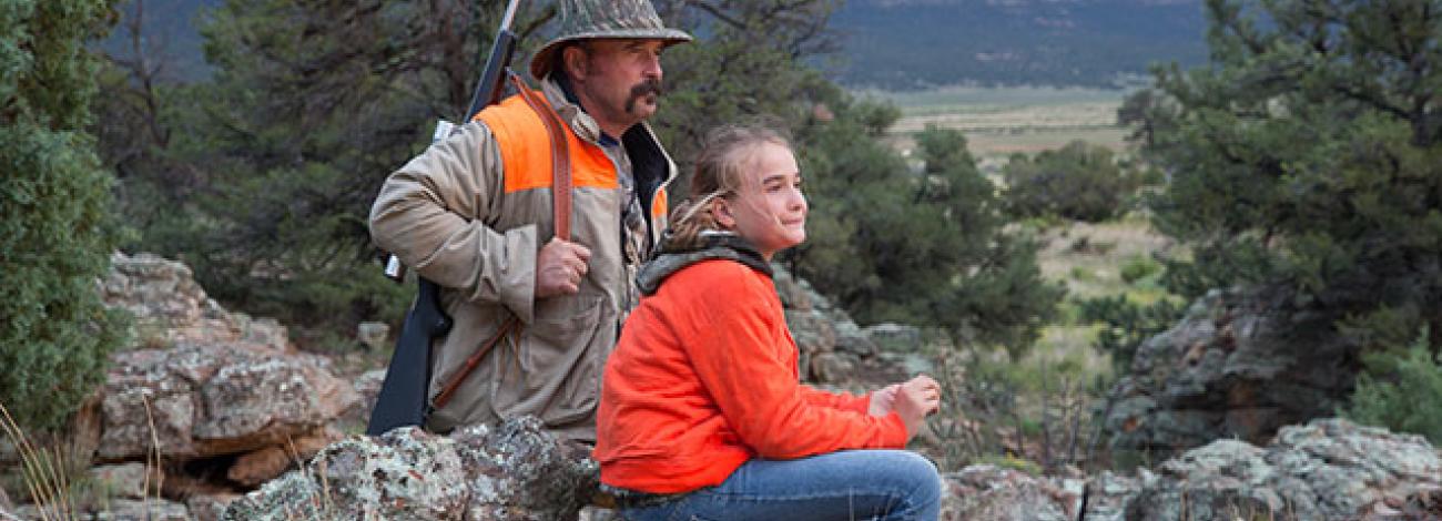 Father and daughter hunting together