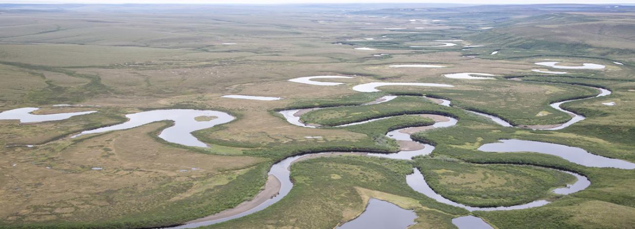 Rivers and lakes in Northeast National Petroleum Reserve in Alaska.