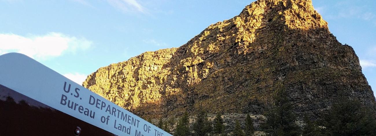 Castle Rock looming above its namesake campground