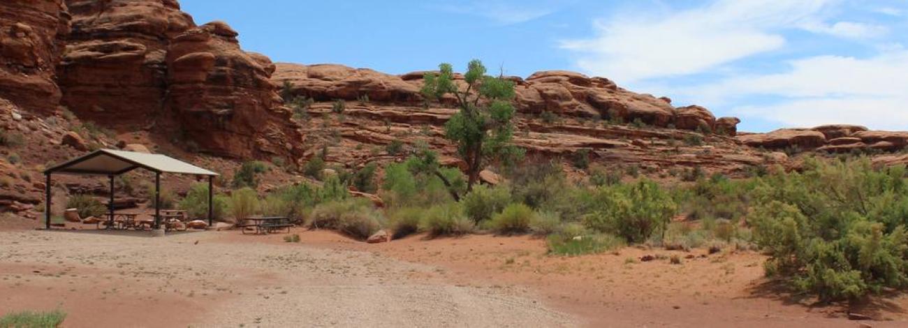 A photo of Indian Creek Falls group site