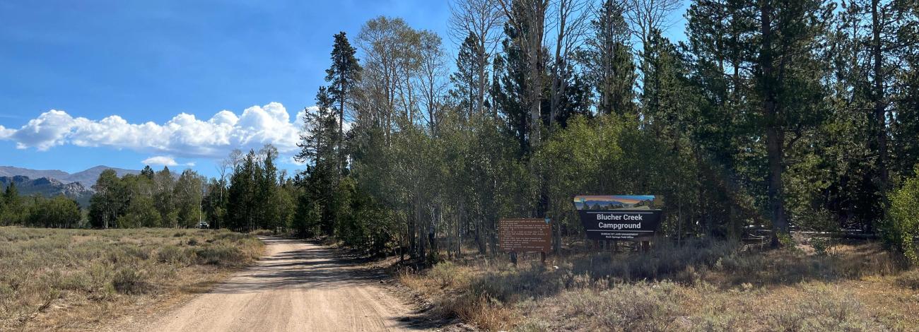 Blucher Creek Campground Entrance